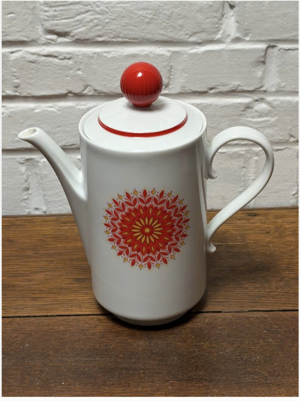 Vintage Winterling Marktleuthen Bavaria Koffiepot – Retro Mandala Design (Jaren '70)