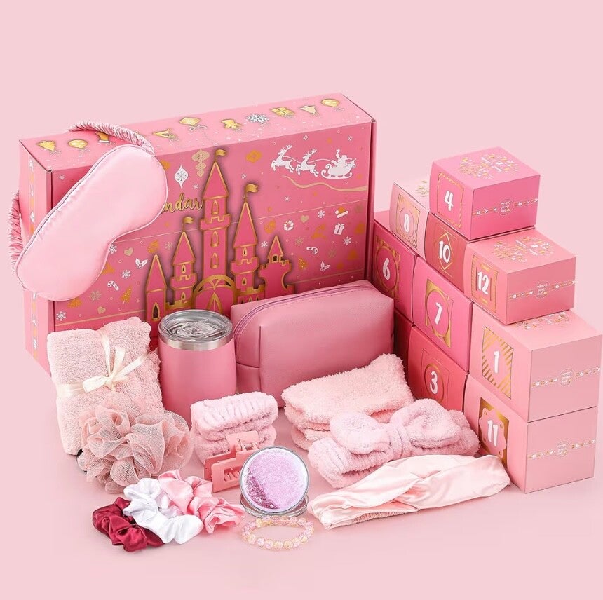 2025 Advent Calendar for Adults and Women, 12 Days of New Year, Makeup Advent Calendar, Beauty Box, Spa Gifts for Mom, Wife, Girlfriend, Sister