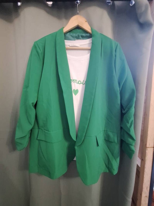 VESTE BLAZER VERT