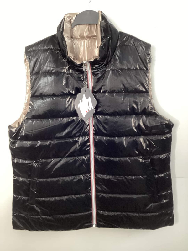 Doudoune NOIR brillant sans manches