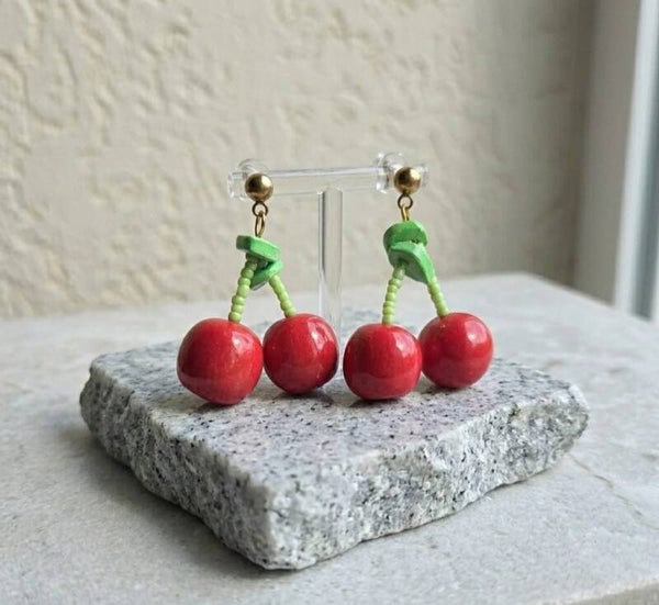 Boucles d'Oreilles Cerises