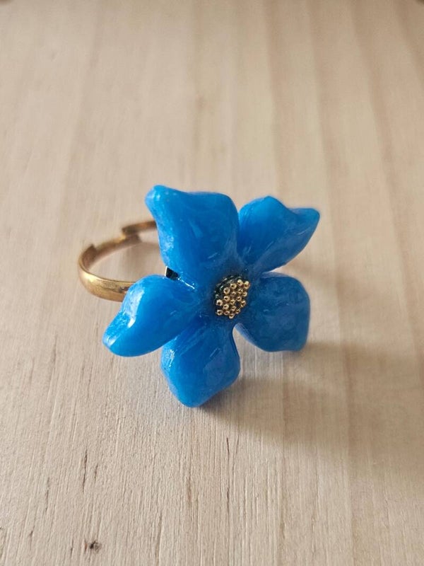 Bague Fleur Bleue