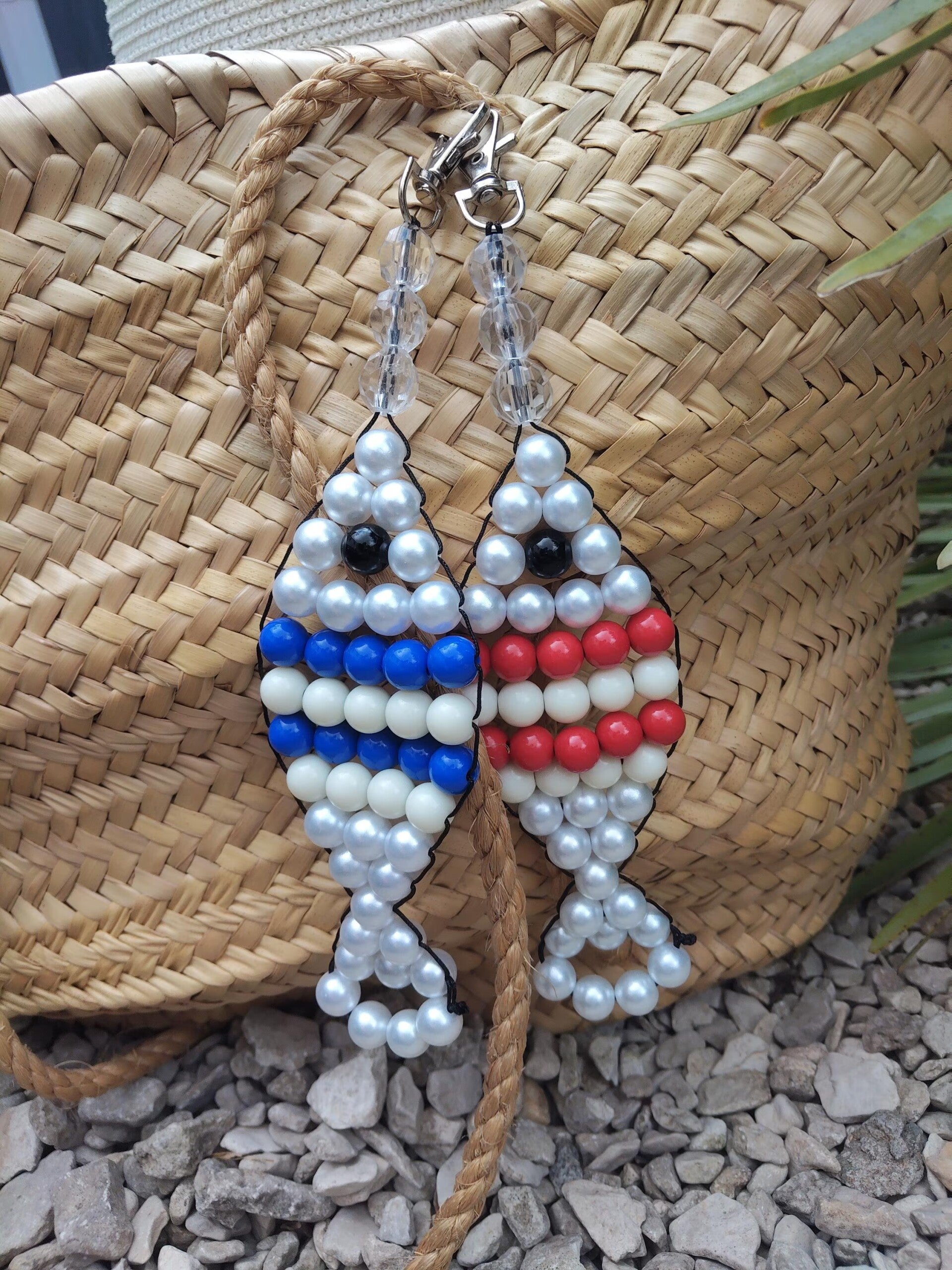 Bijou de Sac & Porte-Clés Poisson Marinière