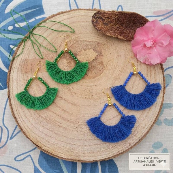 Boucles d'Oreilles Macramé Bohème