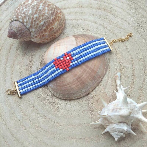 Bracelet Manchette Marinière