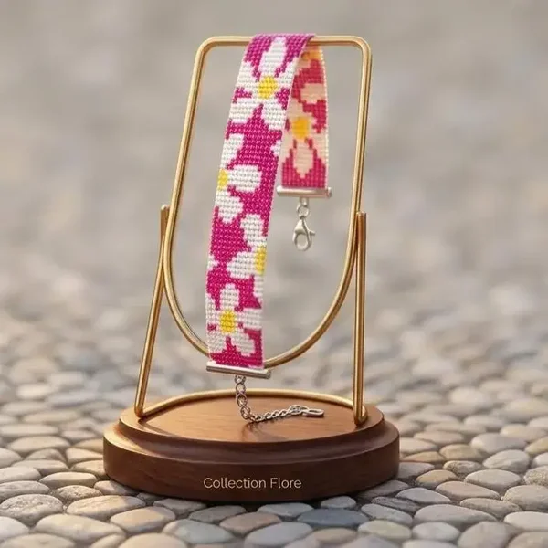 Bracelet Manchette Marguerite