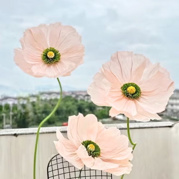Grote bloemen standaard champagne
