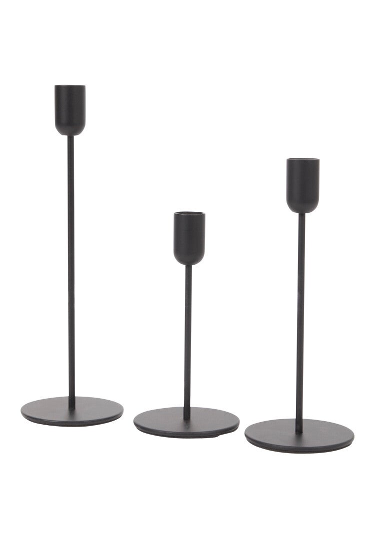 Set zwarte kandelaren