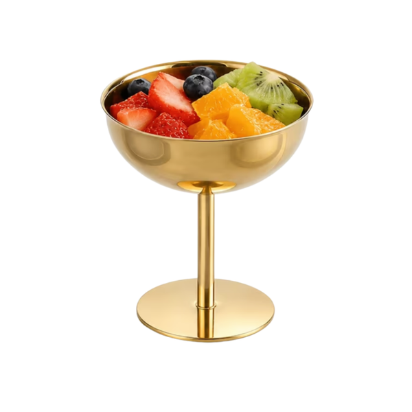 Dessertcoupe op voet - goud