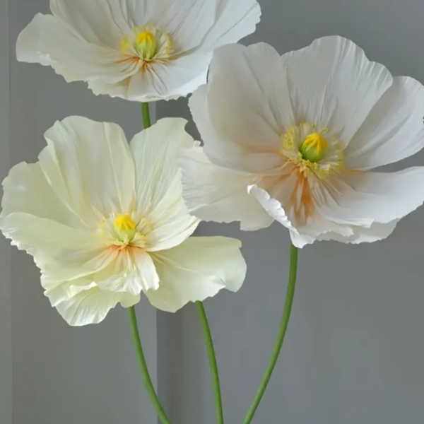 Grote bloemen standaard wit