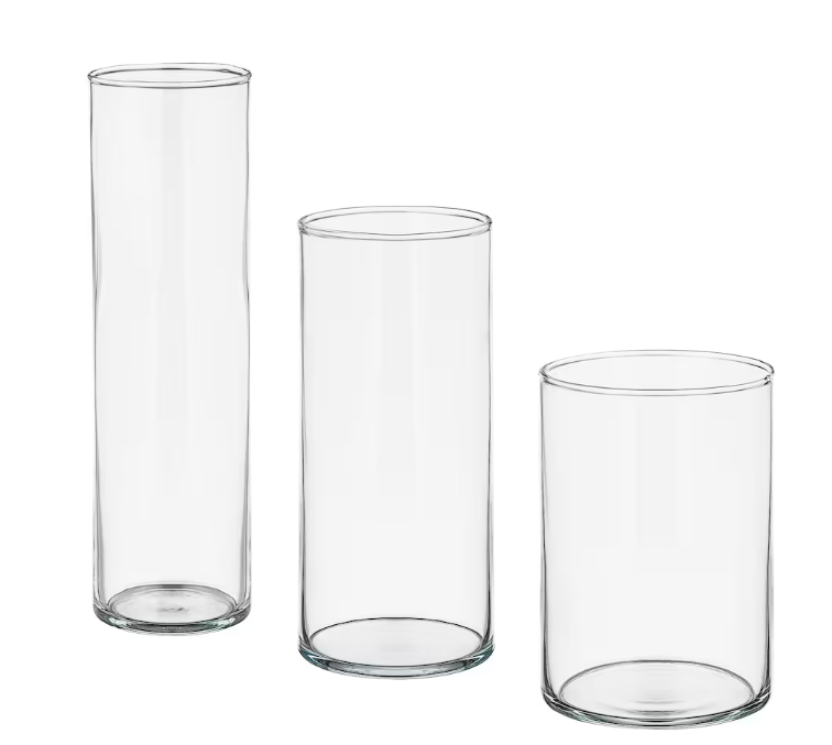 Set cilindervazen 3 stuks