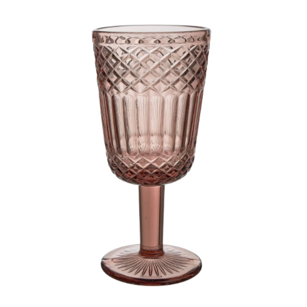Roze wijnglas