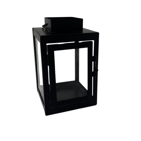 Windlicht zwart klein