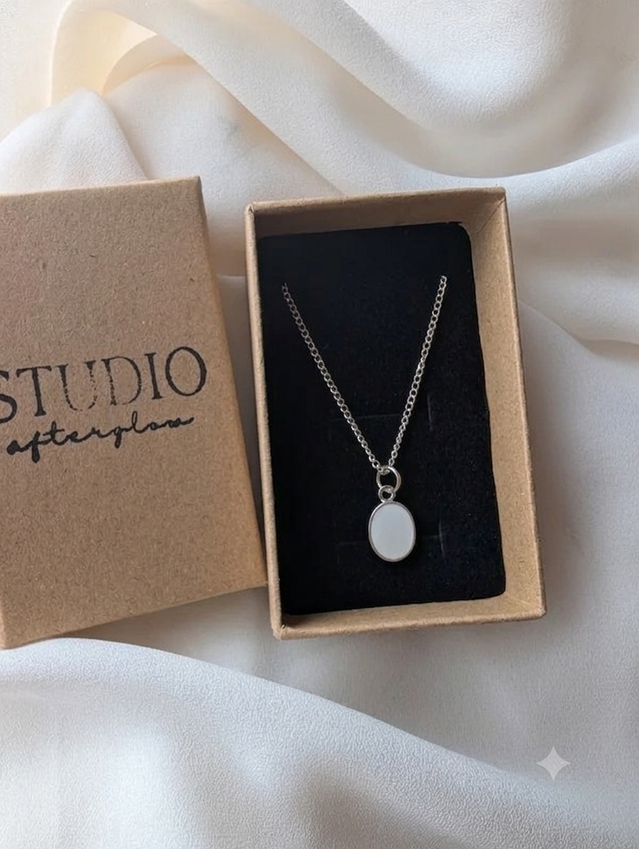 Breastmilk 'Halo' Necklace - Sterling Silver