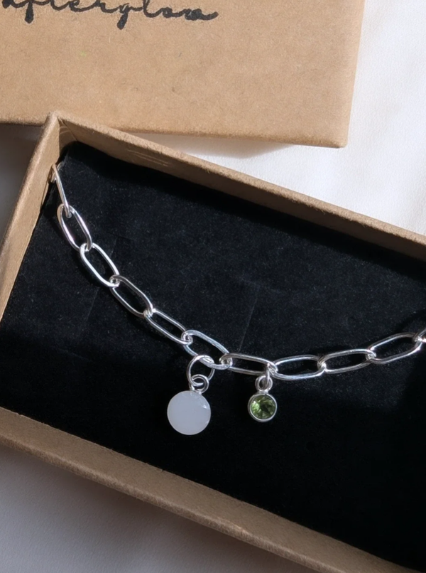Sterling Silver Breast Milk Cable Bracelet | Personalised