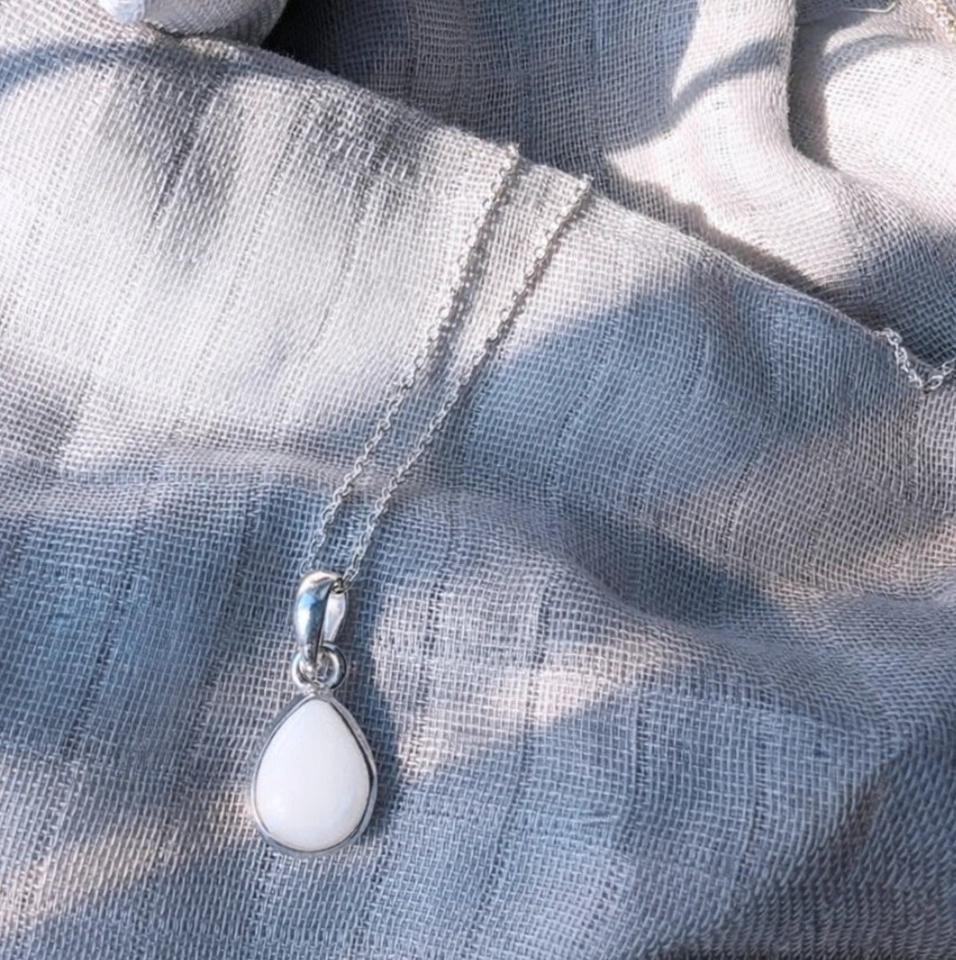 Breastmilk 'Milk Drop'  Necklace - Sterling Silver