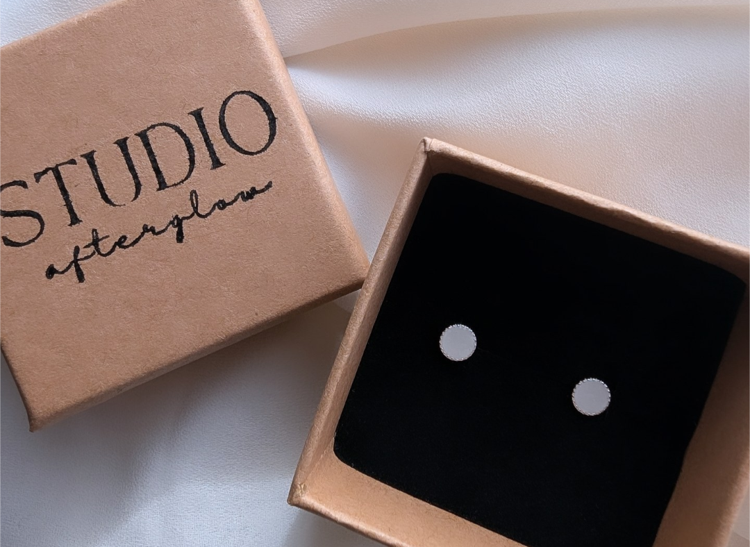 Sterling Silver Breastmilk Stud Earrings