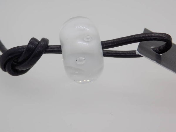 Nalu Beads Charm Glasperle *Moguls Bead* weiße Blasen Trollbeads