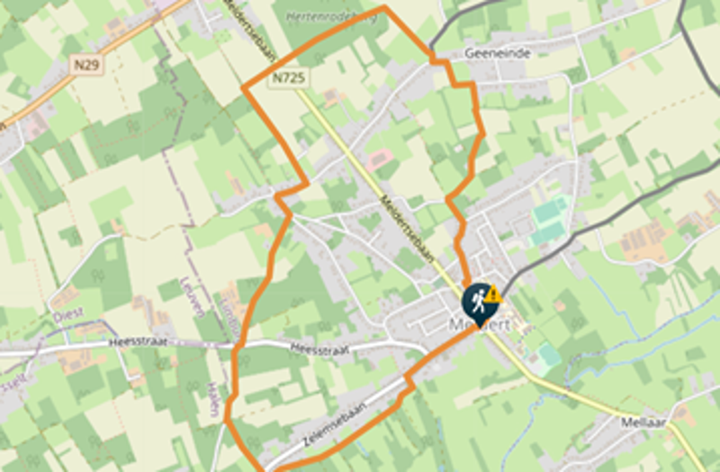 Oranje wandelroute venusberg