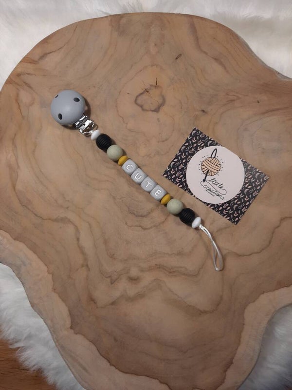 speenkoord cute zwart grijs