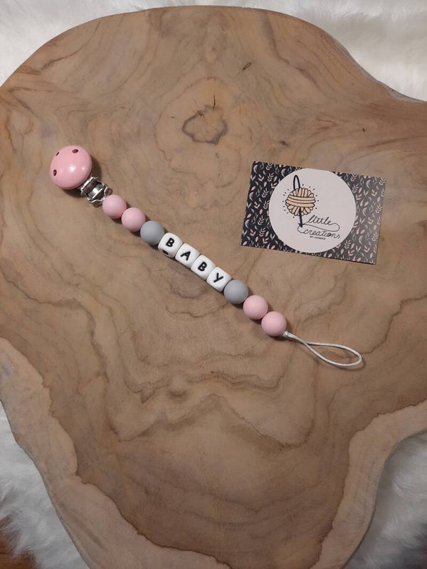 speenkoord baby roze