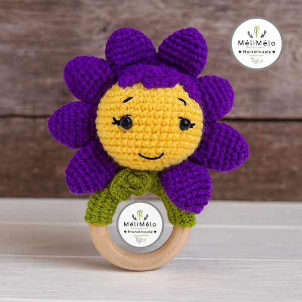 Hochet Amigurumi Fleur