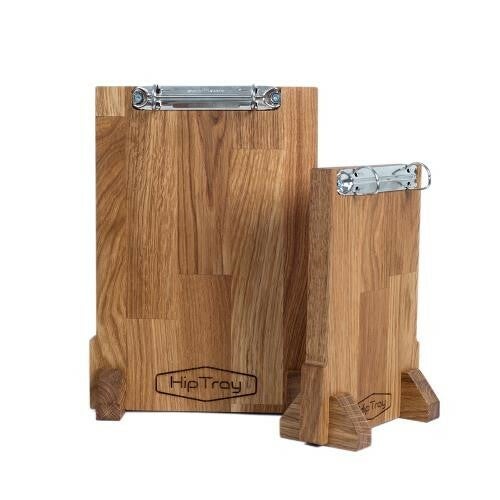 Your Logo On The Oak Menu Card Stand
