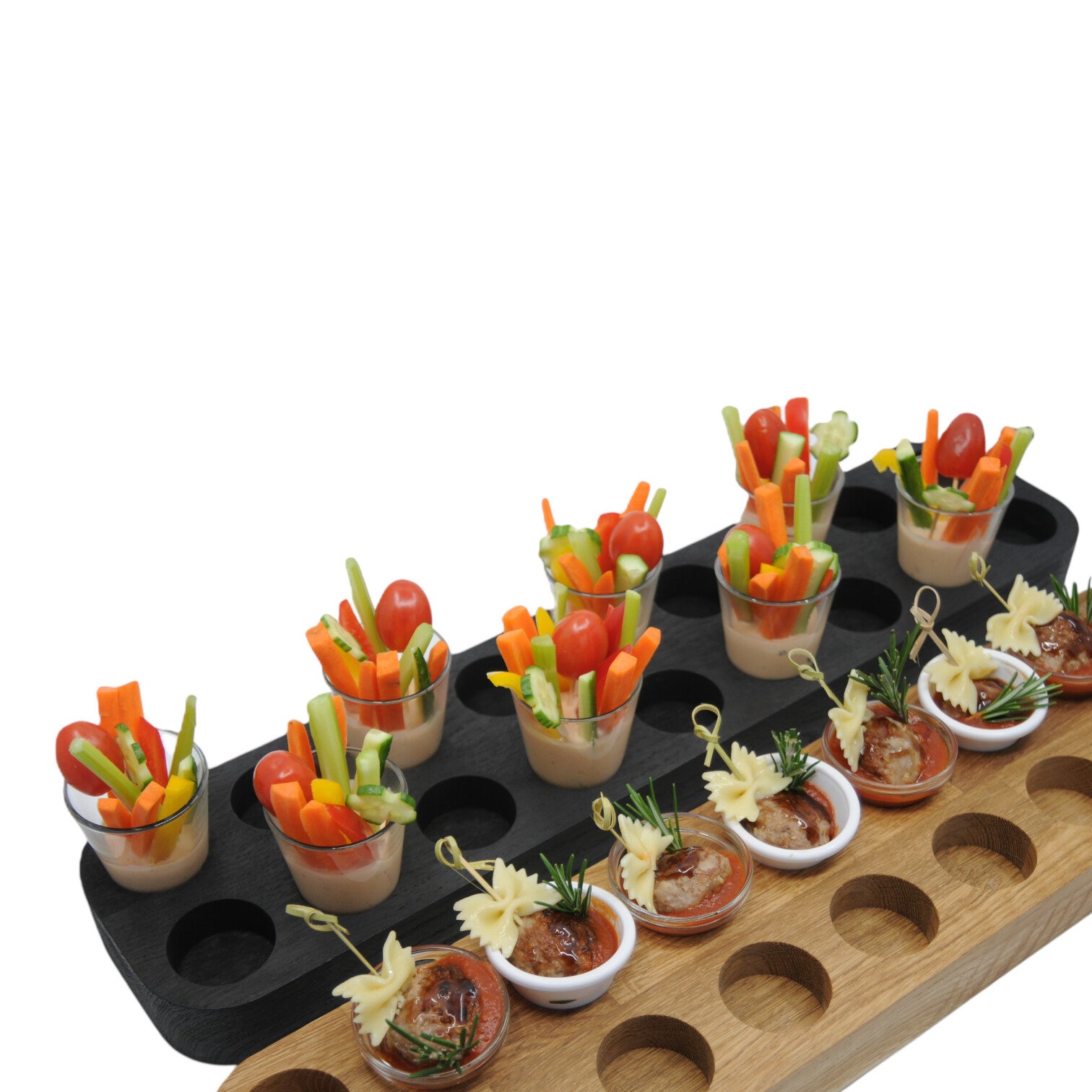 Appetizer tray double row