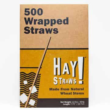 Wrapped Long Drink Haystraws 500 Wheat Straws