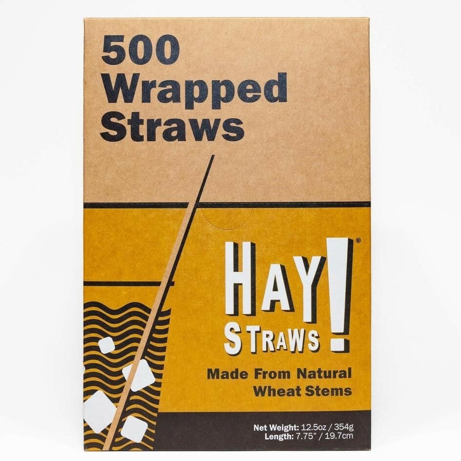 Longdrink Haystraws Wrapped 500 Tarwe Rietjes