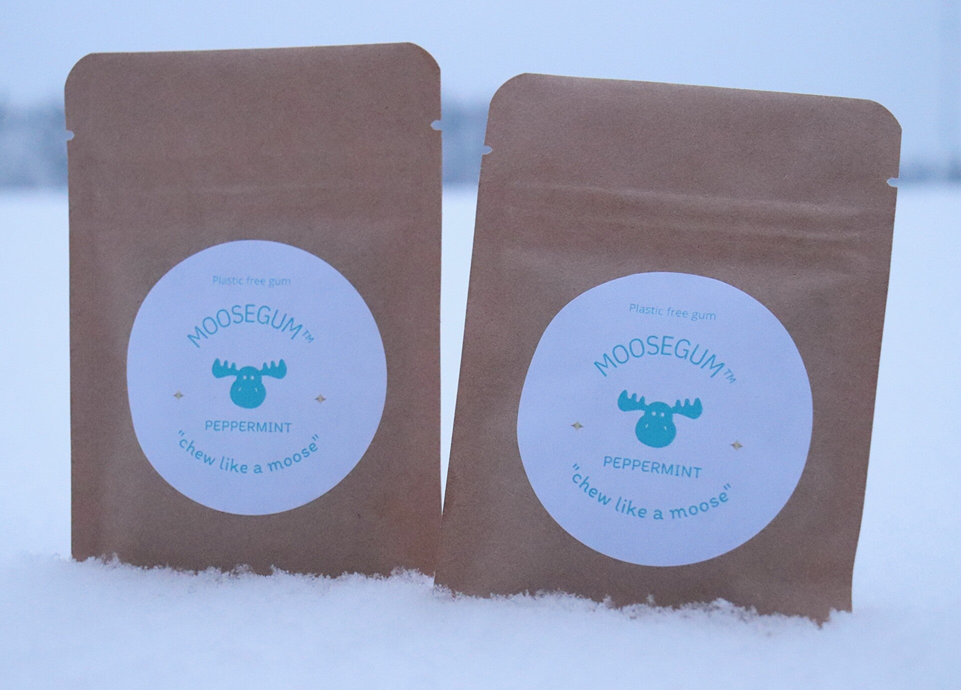 5-pack MooseGum™ muoviton piparminttu purukumi 10kpl (ilmainen toimitus yli 20 € (Suomi)