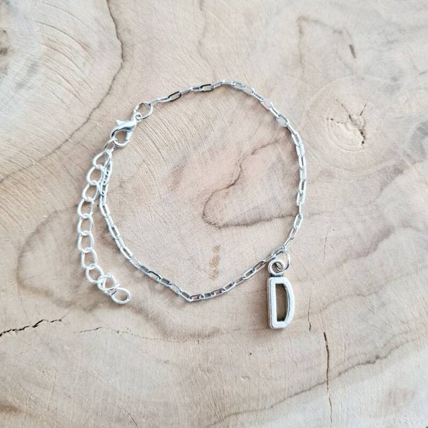 RVS Schakel armband 'D'
