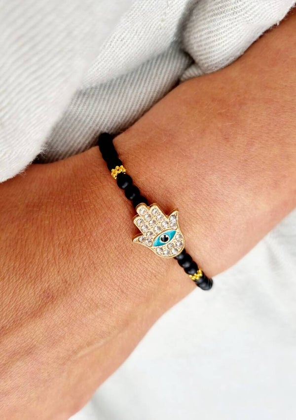 Armband silky - Zwart/goud