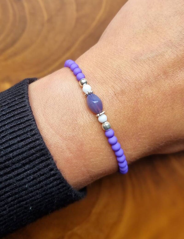 Armband silky - Paars