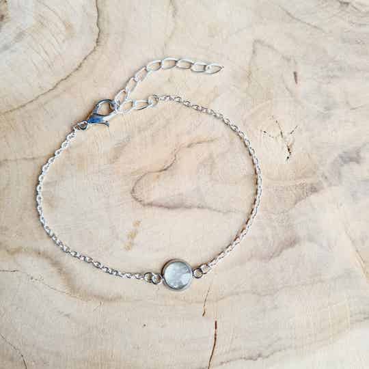 RVS Jasseron armband - Epoxy