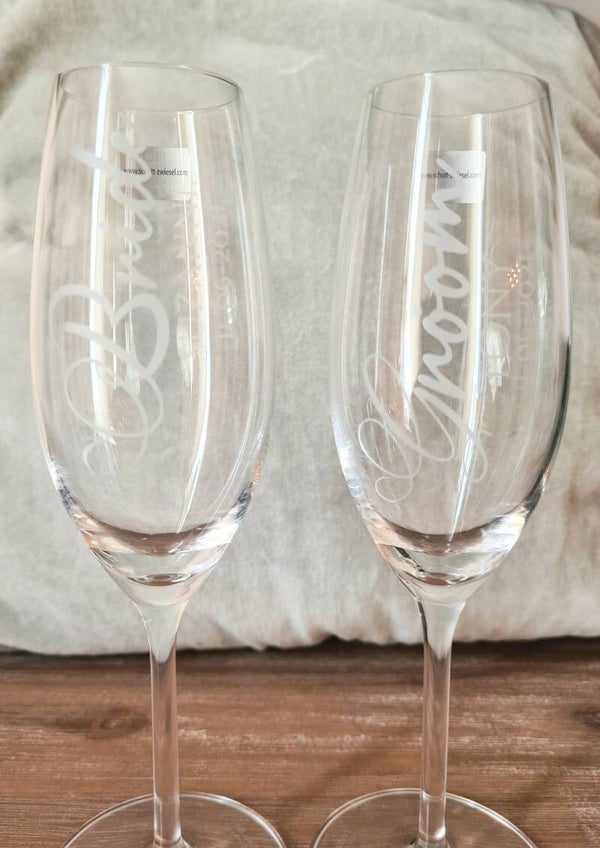 Champagneglazen personaliseren
