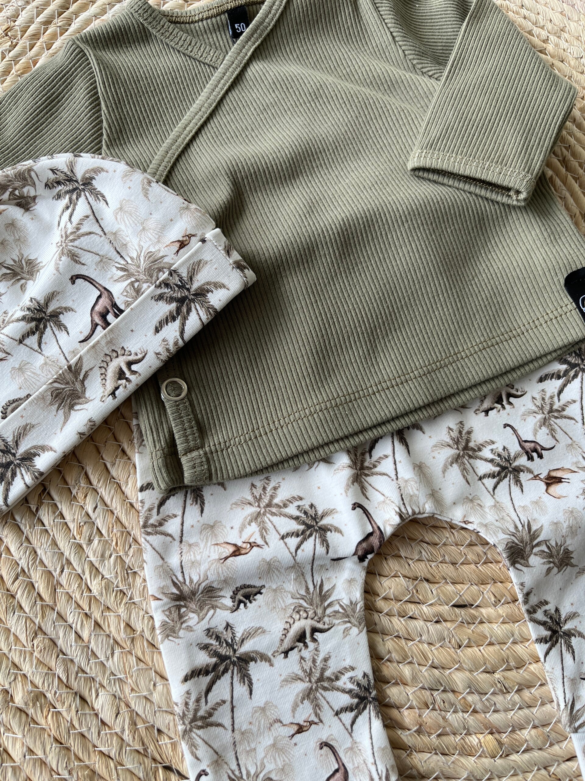 Overslagshirt - Rib Olijfgroen