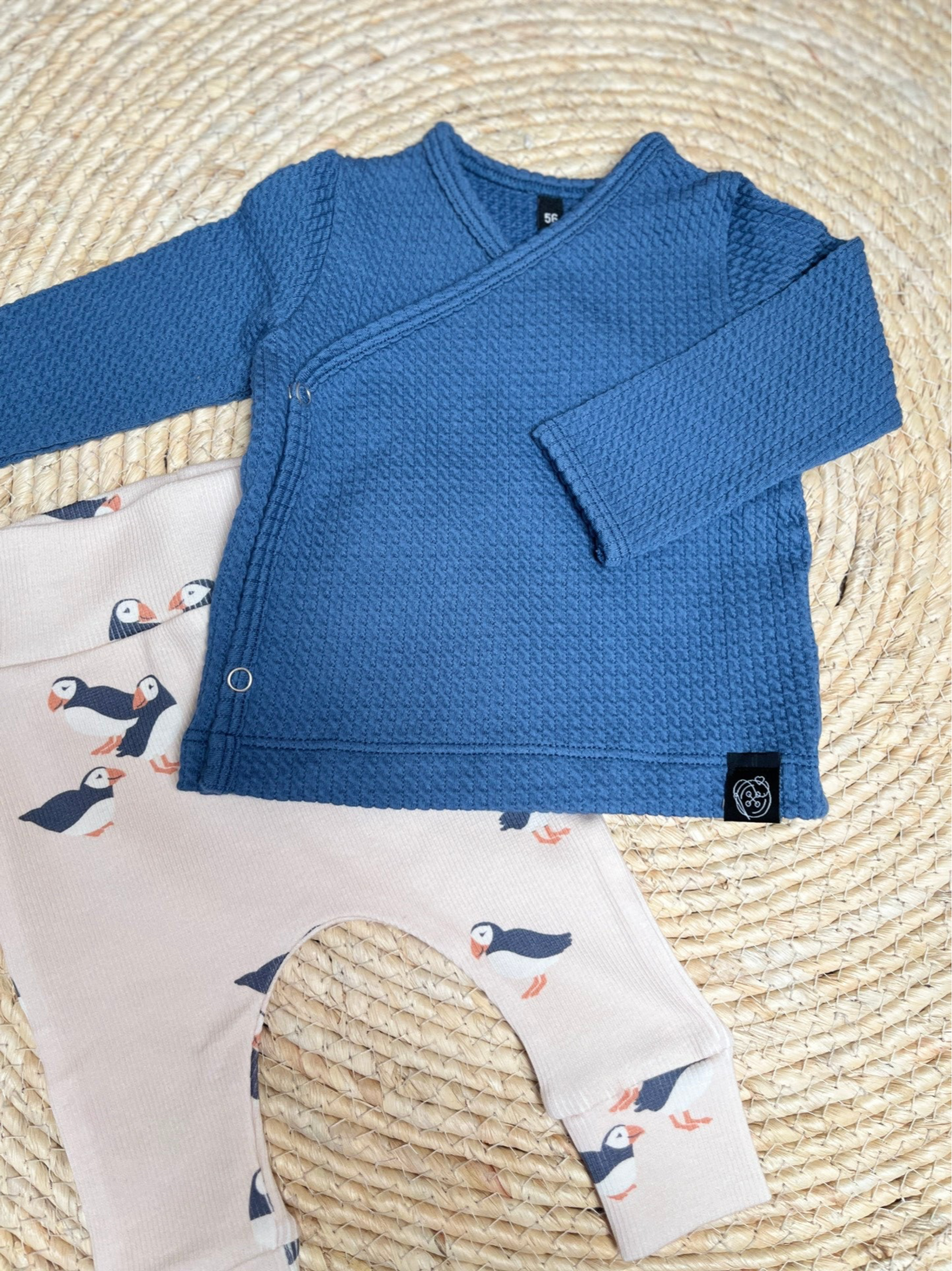 Overslagshirt - kabel donker jeans blauw