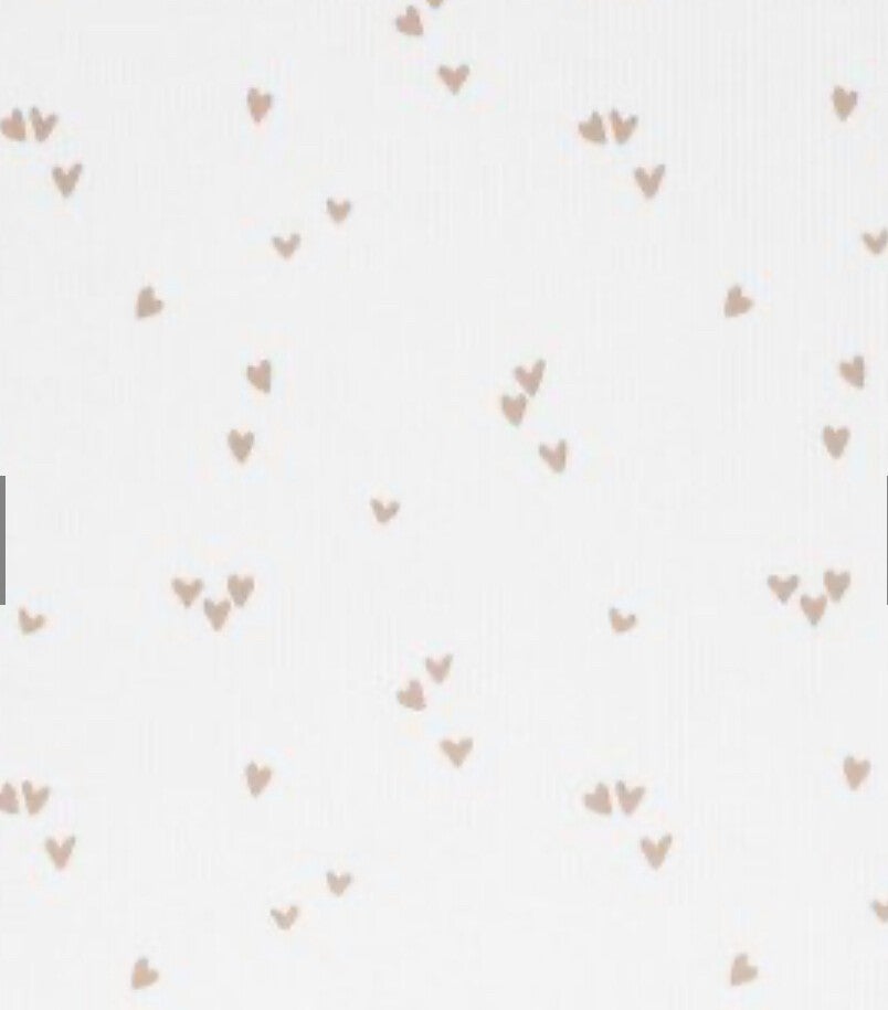 Broekje - Onregelmatige hartjes beige rib