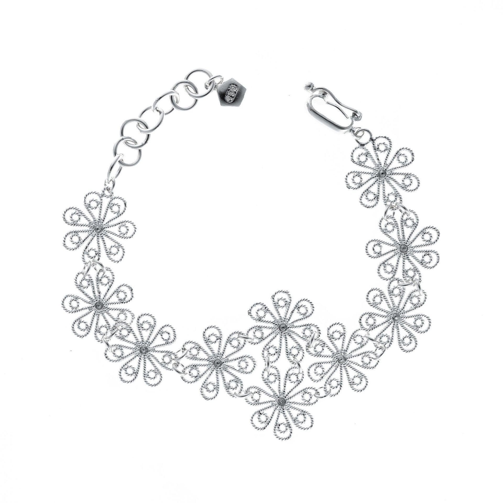 Pulsera modelo marinera en filigrana