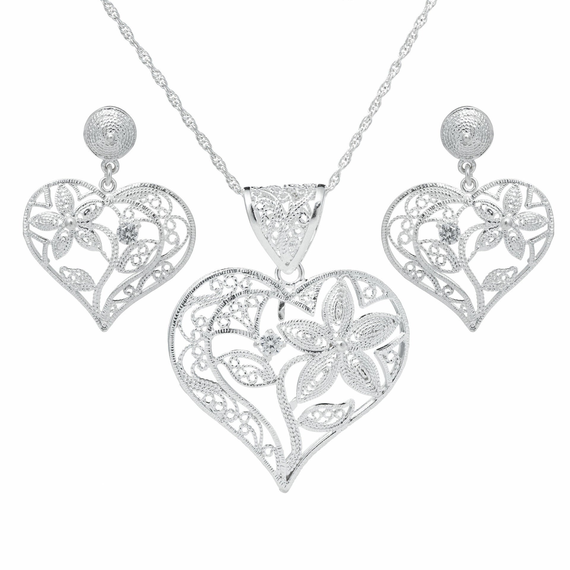 Set corazón flor de Lies