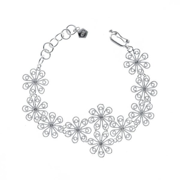 Pulsera modelo marinera en filigrana