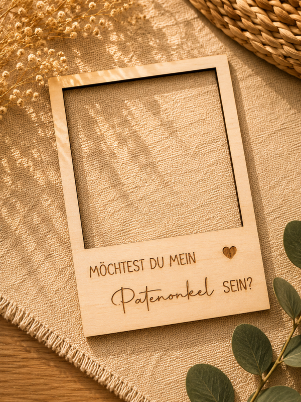 Polaroidrahmen - Möchtest du mein Patenonkel sein?