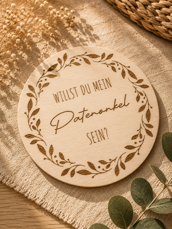Schild - Willst du mein Patenonkel sein?