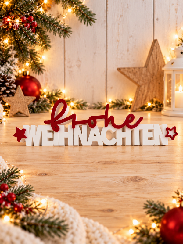 Schriftzug - Frohe Weihnachten