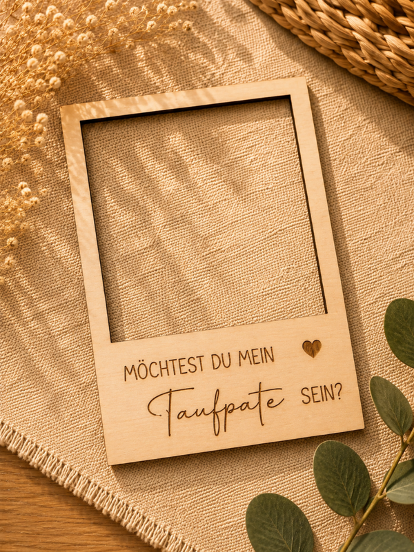 Polaroidrahmen - Möchtest du mein Taufpate sein?