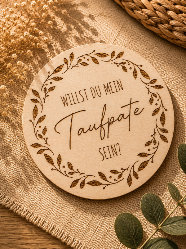 Schild - Willst du mein Taufpate sein?
