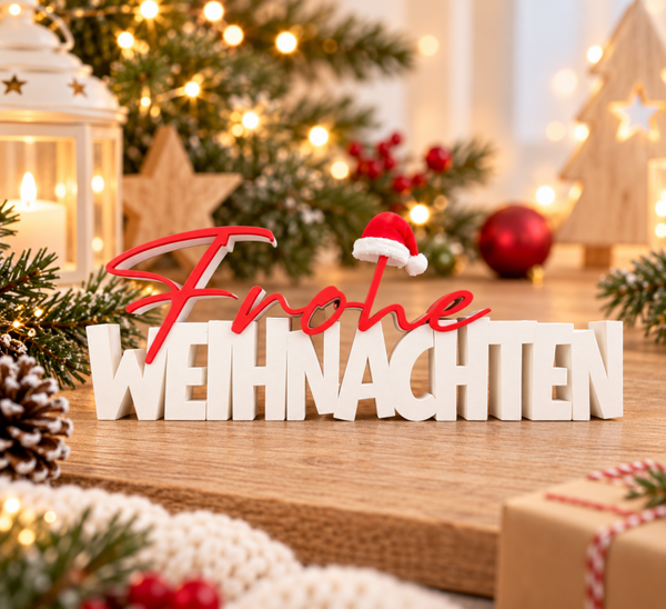 Schriftzug - Frohe Weihnachten