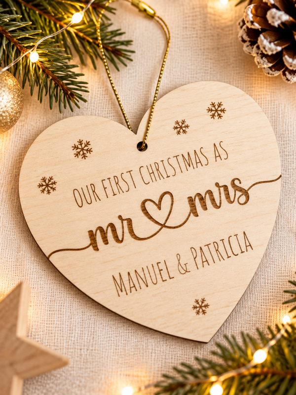 Weihnachtskugel - Herz, Mr 🤍 Mrs