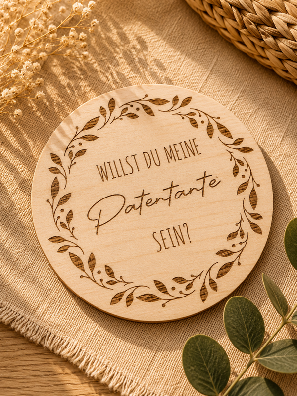 Schild - Willst du meine Patentante sein?